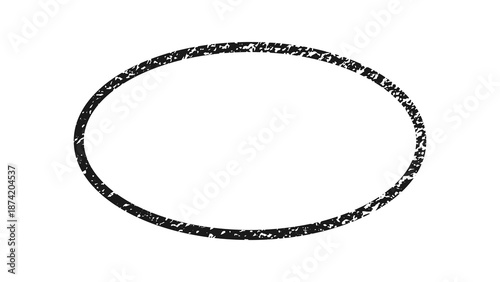 Grunge border in oval form