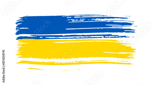 Ukrainian national flag in grunge style