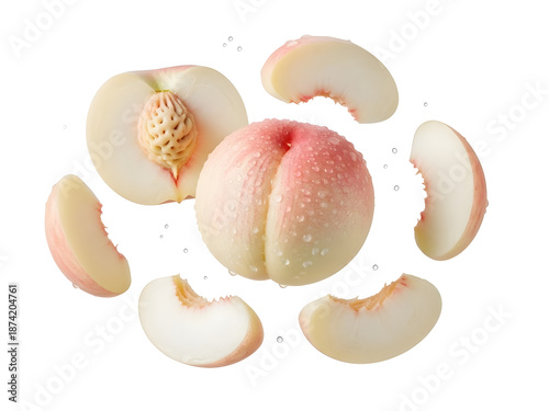 Professional photography peach white background image
