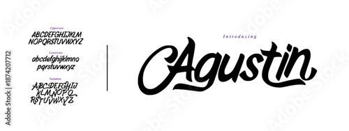 Font lettering typography font graffity, handwritten manual hand drawing, font modern
