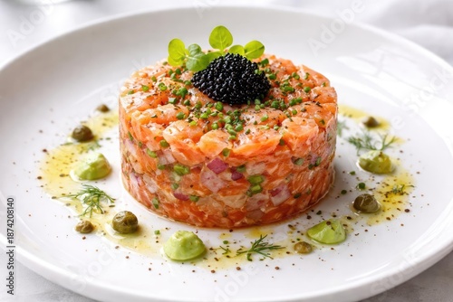 Scrumptious salmon tartare ...