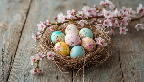 Spring blossoms and decorat...