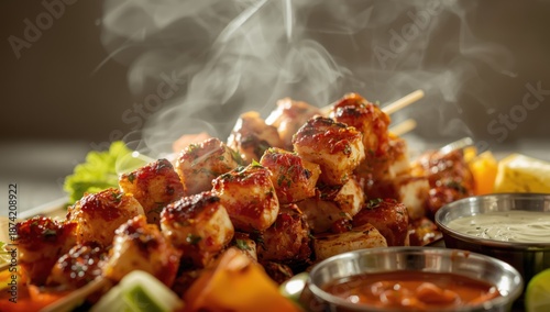 Close-up of cooked food wit...