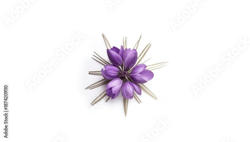 Purple crocus flowers prese...