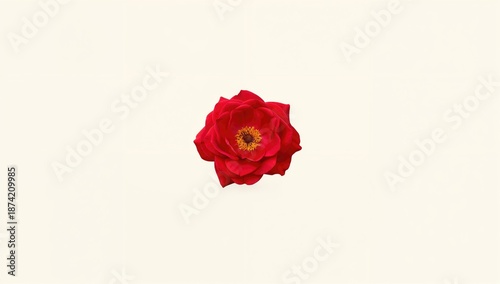 Red rose isolated on white ...
