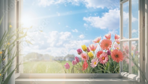 Springtime flowers visible ...