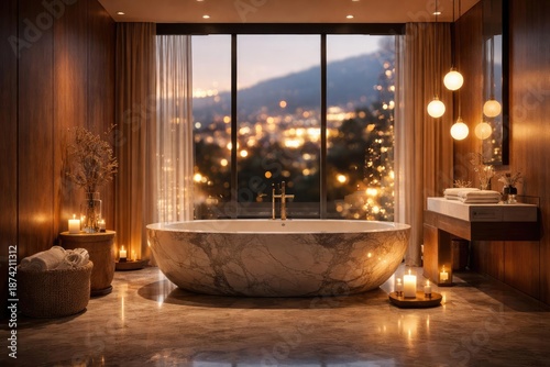 Luxury hotel bathroom inter...