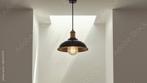 Black electric lamp suspend...