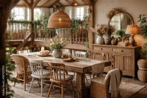 Dining table and sideboard ...