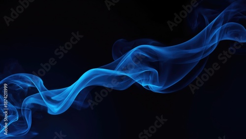 Swirling blue ink in motion...