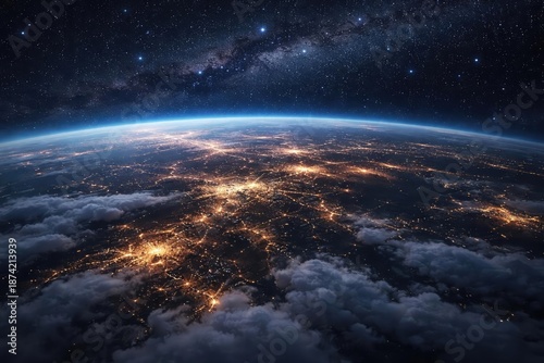 Nighttime view of Earth fro...