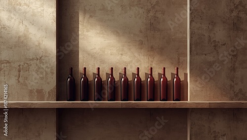 Wide shot of multiple red w...