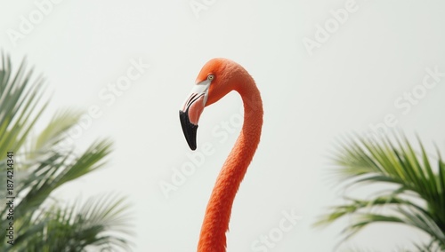 Detailed view of a pink fla...