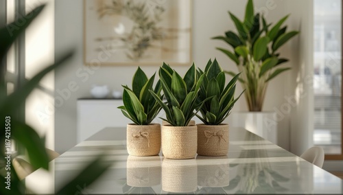 Indoor Sansevieria arrangem...