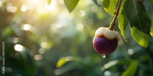 Mangosteen, exotic tropical...