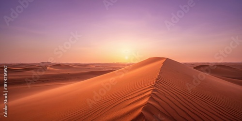 Desert landscape with expan...