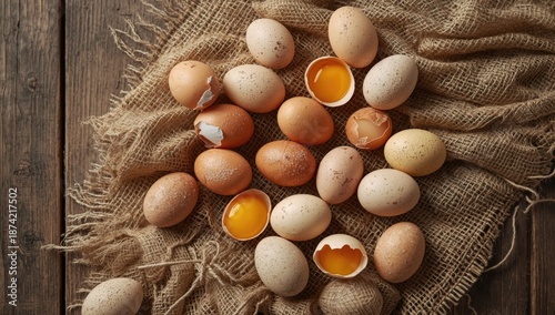 Detailed view of chicken eg...
