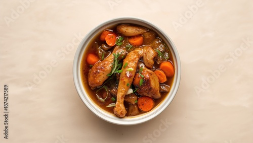 Stewed chicken gizzards and...