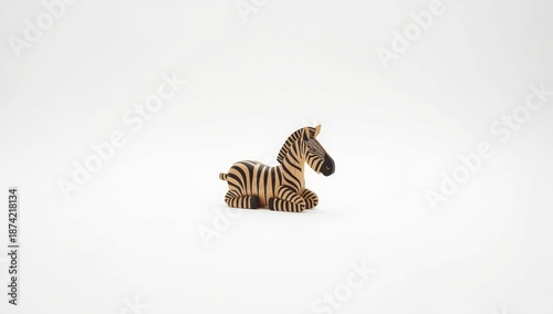 Small carved wooden zebra s...