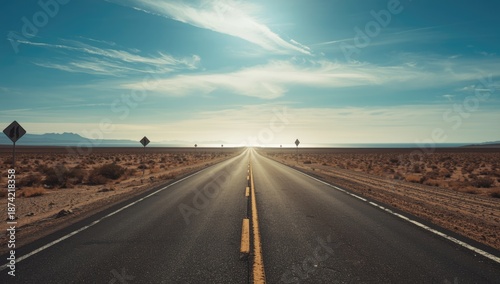 Open highway leading toward...
