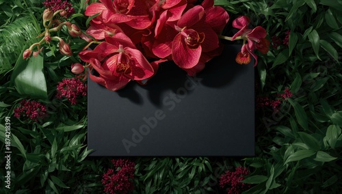 Colorful tropical blossoms ...