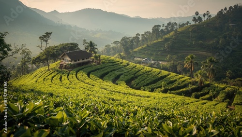 Tea plantation in Southeast...