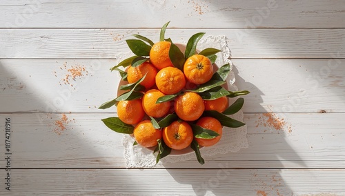 Mandarins with leafy stems ...
