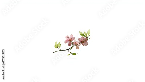 Sakura blossom silhouette a...