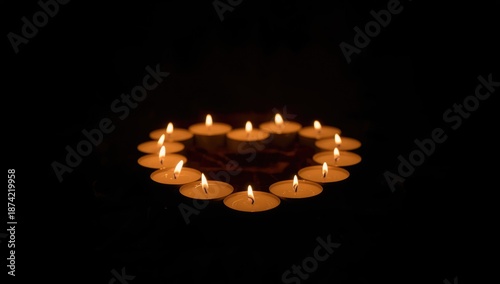 Candles burning on a dark s...