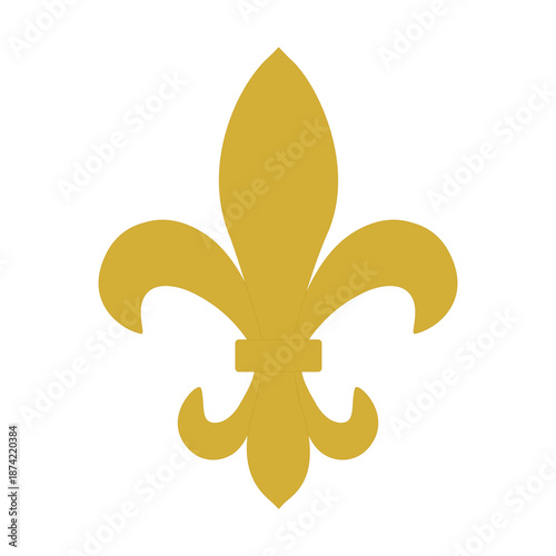 Mardi Gras Fleur-de-lis Gold Vector Icon