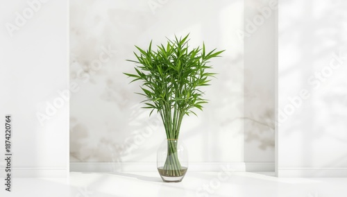 Indoor bamboo plant in a va...