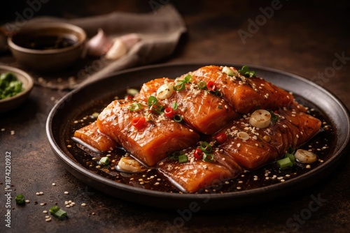 Korean soy sauce pickled sa...