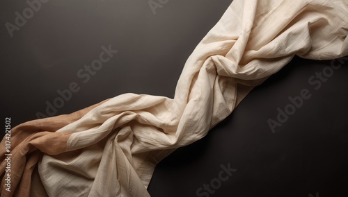 Close-up of linen fabric su...