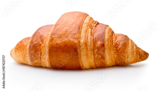 Fresh croissant isolated on white background