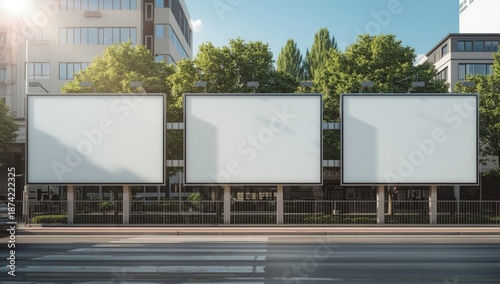 Empty billboard structures ...