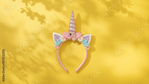 Whimsical unicorn horn hair...