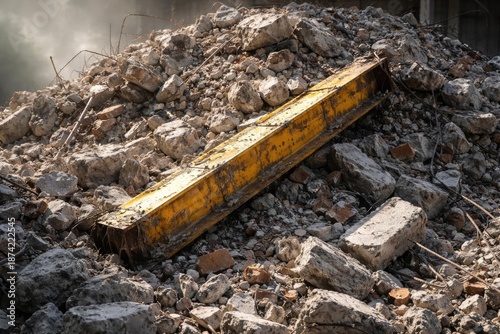 Concrete rubble with a high...