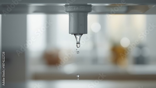 Close-up of a leaking white...
