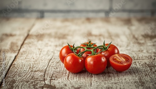 A bunch of cherry tomatoes ...