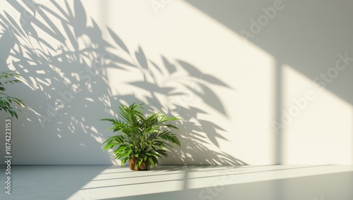 Sunlight illuminating plant...