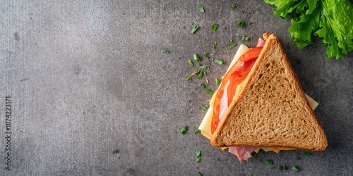 Sandwich made with whole wh...