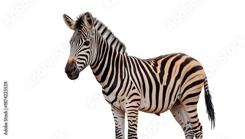 Close-up of a young zebra o...