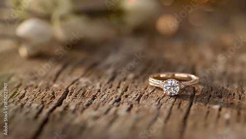 Close-up of wedding bands a...