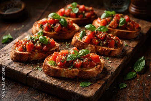 Rustic wooden board showcas...