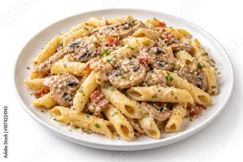 Tasty creamy mushroom carbo...