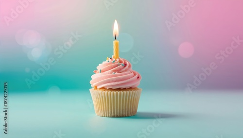 Cupcake topped with burning...