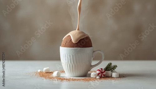 Chocolate bomb filled with ...