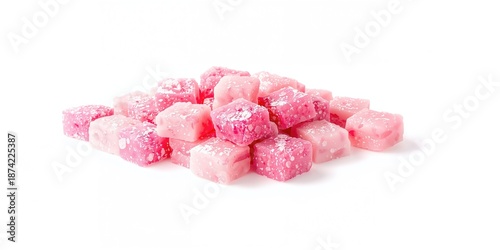 Turkish delight on white ba...