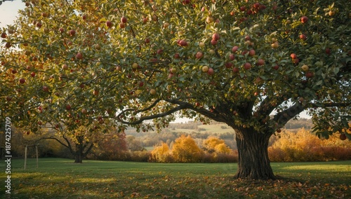 Mature apples on a weathere...
