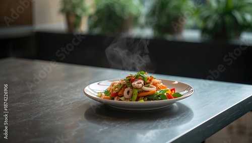Thai-style spicy squid and ...